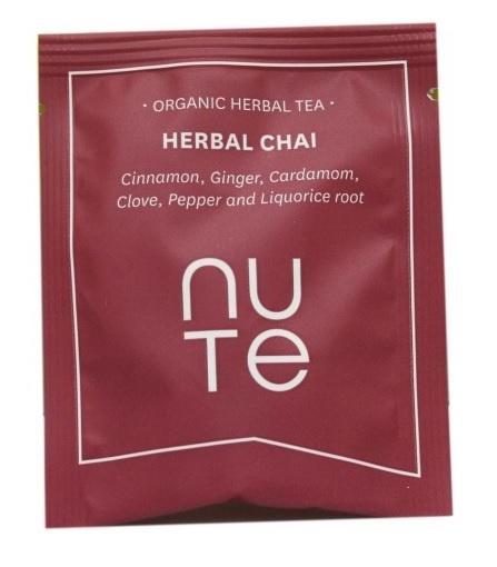 Nute Herbal Chai Teabags - Kanel og Ingefær 10 Stk