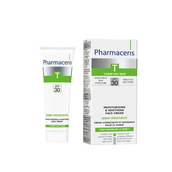 Pharmaceris T Sebomat Moistatic Fugtgivende Og Beroligende Dagcreme Spf 30 50ml