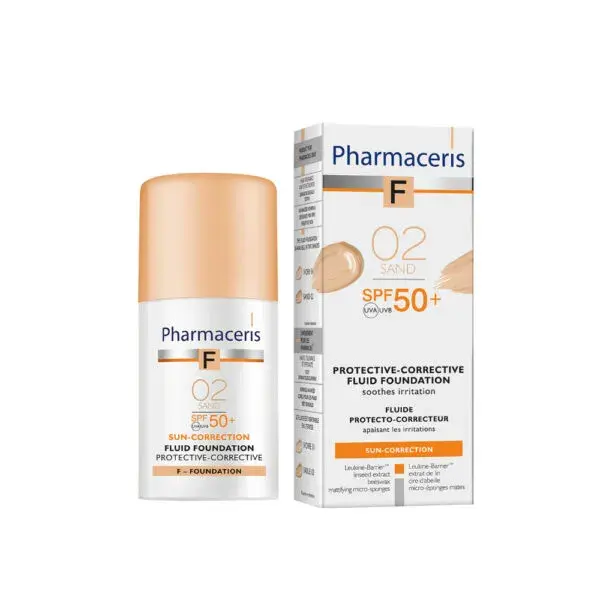 Pharmaceris F Beskyttende Foundation SPF 50 - Sand 02, 30ml