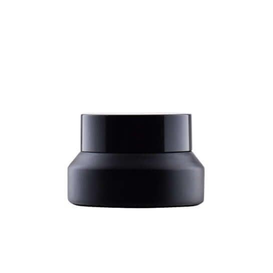 15 Ml  Sort Glas Creme Bøtte Med Sort Låg