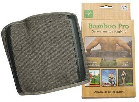 Bamboo Pro Selvvarmende Rygstøtte - 1 stk. S/M