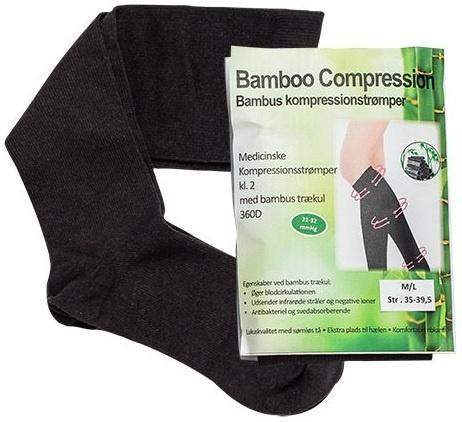 Bamboo Pro Bambus Kompressionsstrømper Kl 2 Str M L 1stk