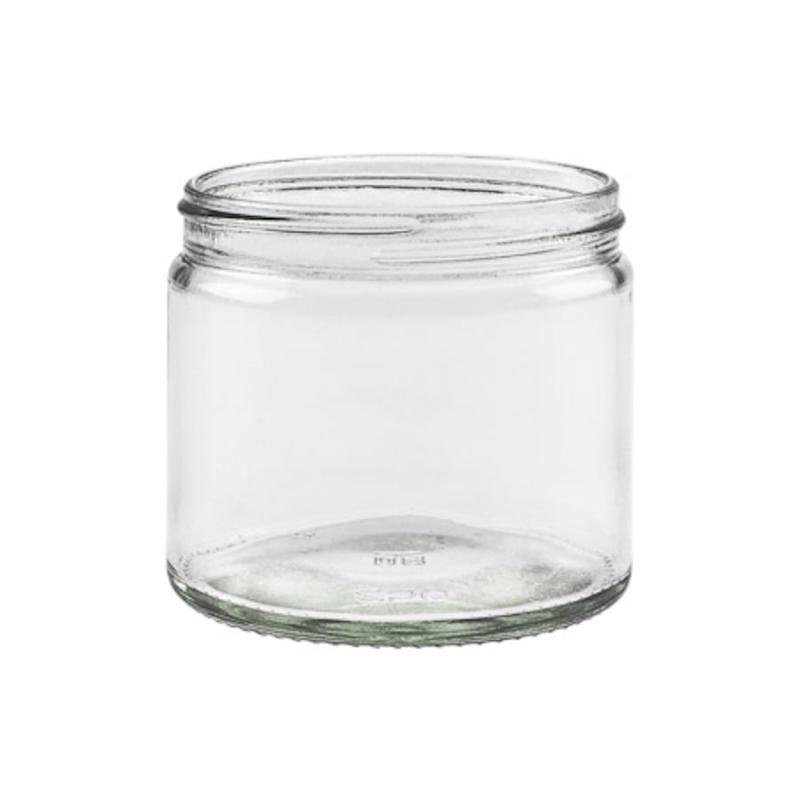 250 Ml Klar Glasbøtte Uden Låg - Ideel til Cremer og Lotioner