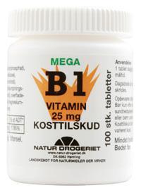 Nd B1 Vitamin 25 Mg - Støt dit energiniveau og hjertefunktion