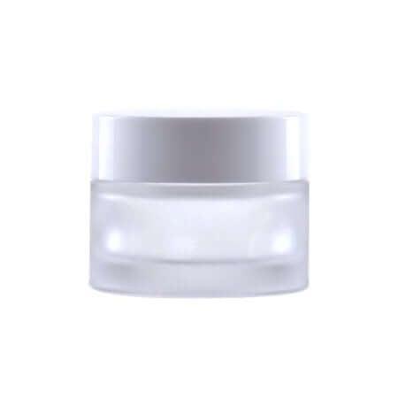 50 Ml  Glas Creme Bøtte Med Hvidt Låg