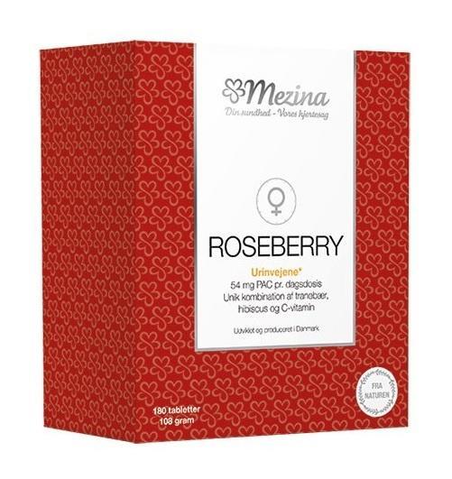 Roseberry 180 tabletter - Kosttilskud med tranebær og C-vitamin