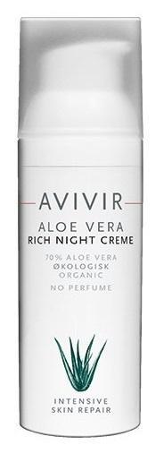 Avivir Aloe Vera Natcreme Rich 50ml - Økologisk Pleje