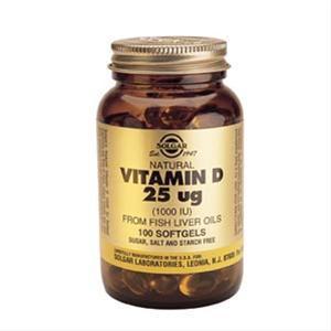 Solgar D Vitamin 25 Mcg Softgels - 100 Kapsler Tilbud!
