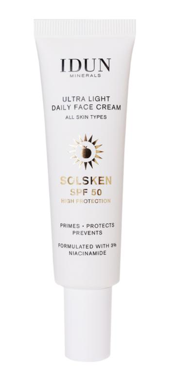 Idun Ultra Light Daily Face Cream Solsken Spf50 30ml