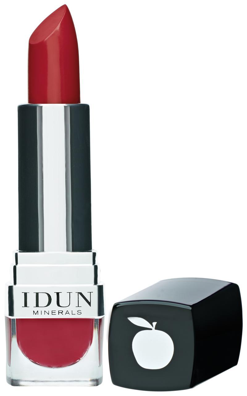 Idun Minerals Læbestift Jordbær 4g - Klar Rød Makeup