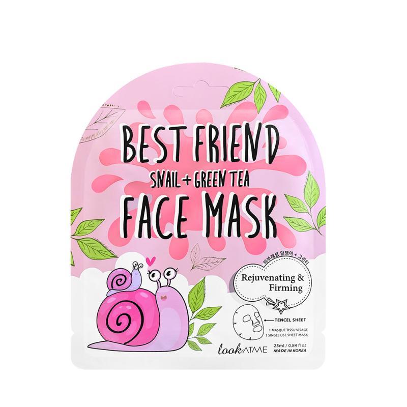 Look At Me Look At Me Tencel Face Mask Best Friend  Snail   Green Tea