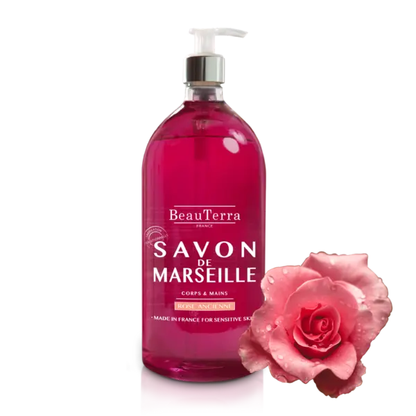 Beau Terra Marseille Liquid Soap   Ancient Rose  1000ml