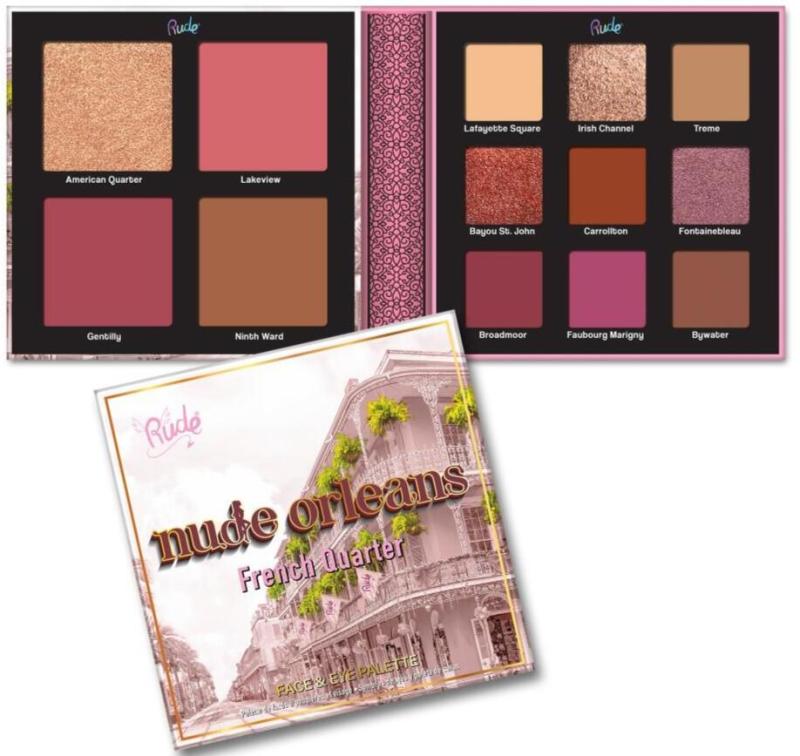Rude Cosmetics Nude Orleans Ansigt og Øjne Palette