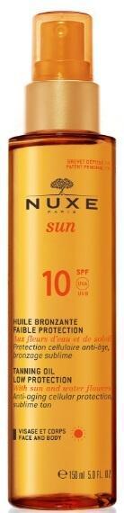 Nuxe Solbruningsolie SPF 10 - 150 ml til ansigt & krop