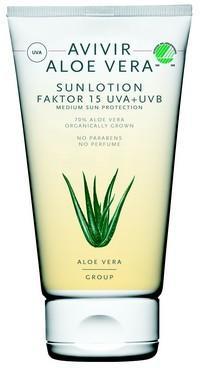 Avivir Aloe Vera Solcreme SPF 15 - 150 ml til solbeskyttelse