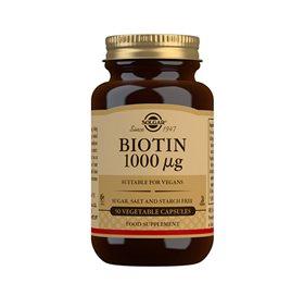 Solgar Biotin 1000ug - Styrk dit skønhed med 50 kapsler