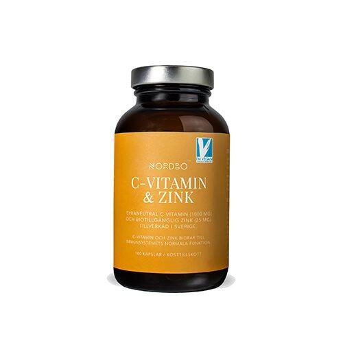 Nordbo C Vitamin Og Zink 100kap