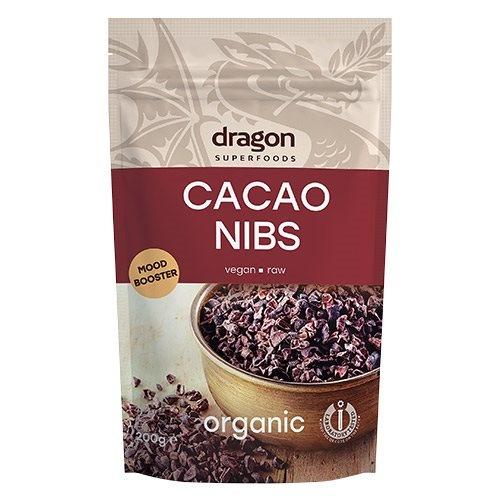 Økologiske Cacao Nibs Criollo fra Dragon Superfoods 200 g
