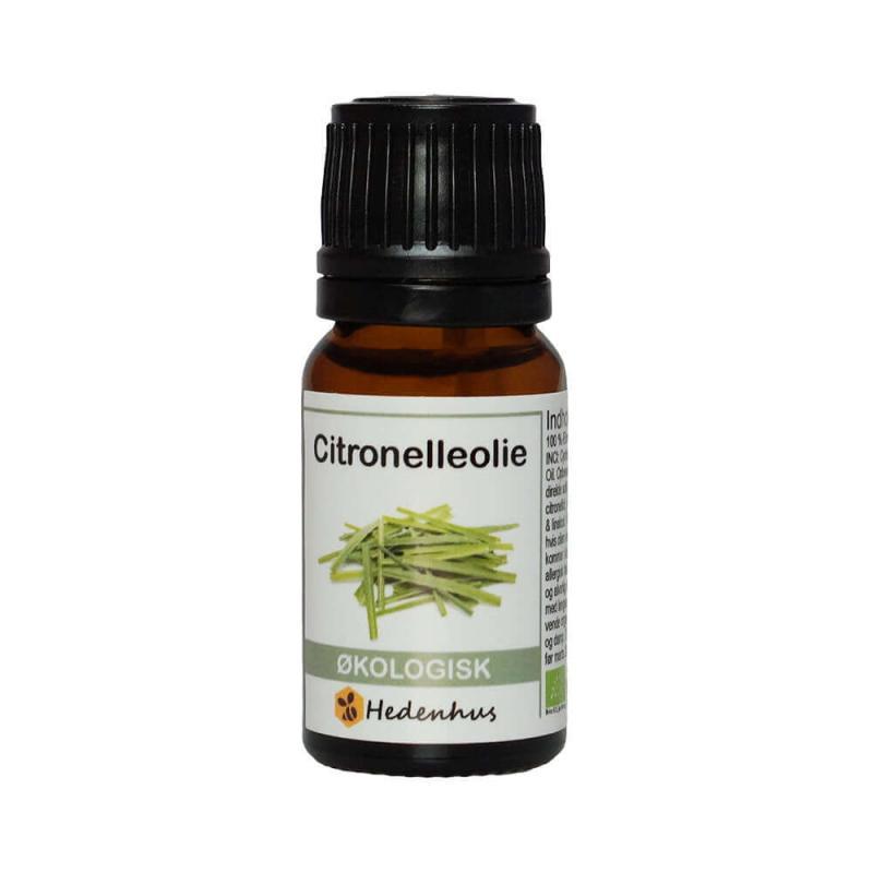 Økologisk Citronella Olie 10 Ml - Æteriske Olier Tilbud!