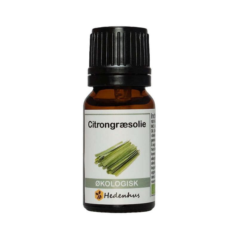 Økologisk Citrongræsolie 10 ml - Æteriske Olier Tilbud