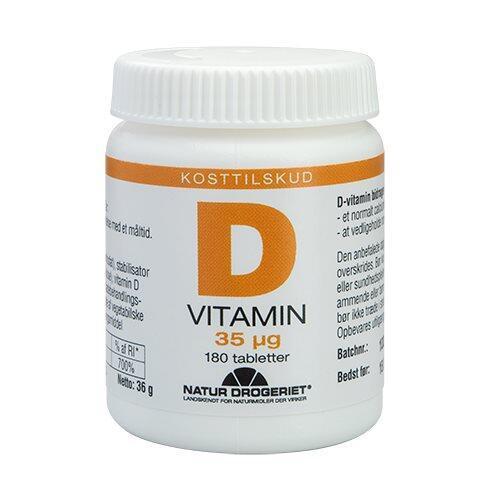 D3 Vitamin 35 µg - 180 tabletter til dit velvære