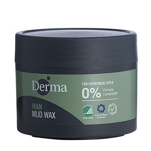 Derma Man Mud Wax 75ml - Skånsom hårvoks til stærkt hold