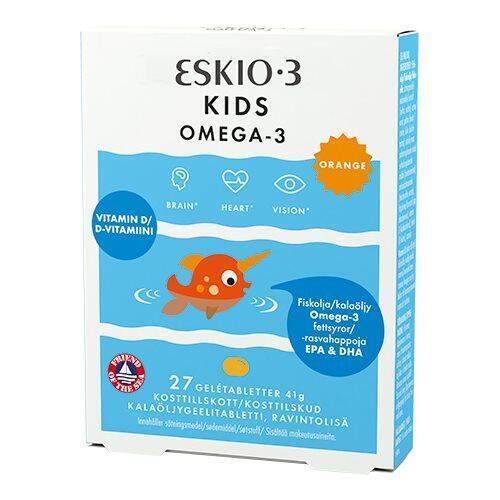 Eskio 3 Kids Omega 3 Gelétabletter - Appelsin Smag 27tab