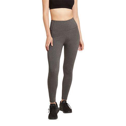Boody Høj Talje Tights i Mørk Melange - Træningstights