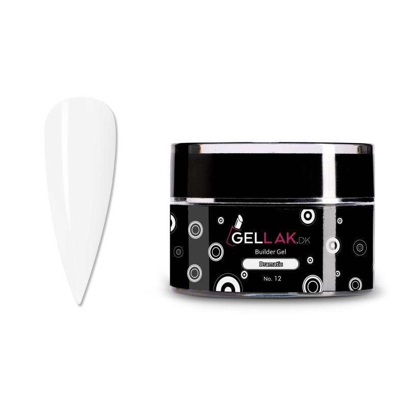 Hvid Builder Gel til Negleopbygning - Dramatic No 12