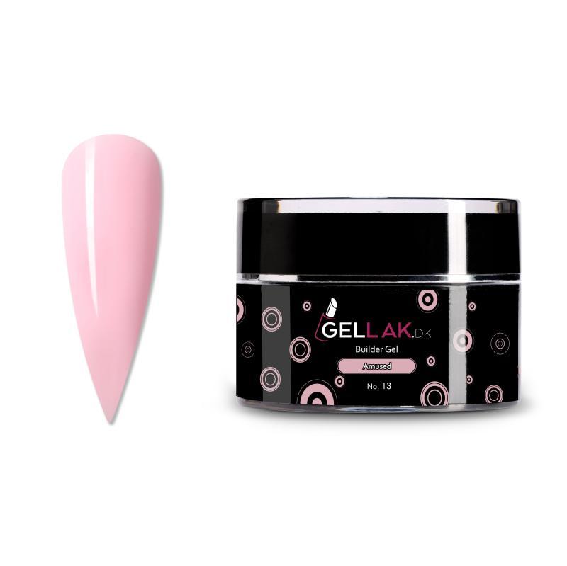 Lyserød Builder Gel til Negleopbygning - Amused No 13