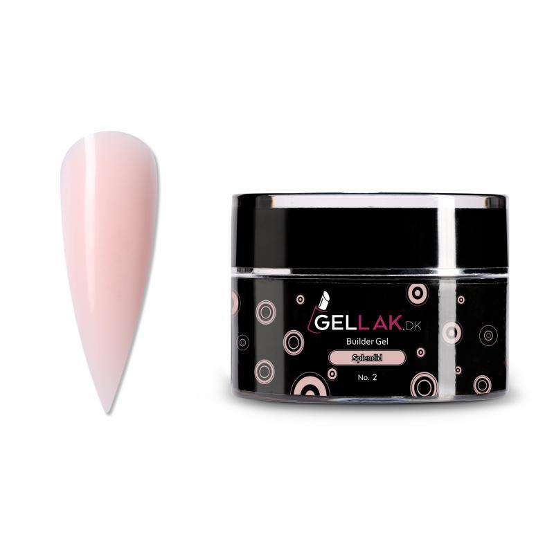 Lyserød Nude Builder Gel til Negleopbygning - Splendid No 2