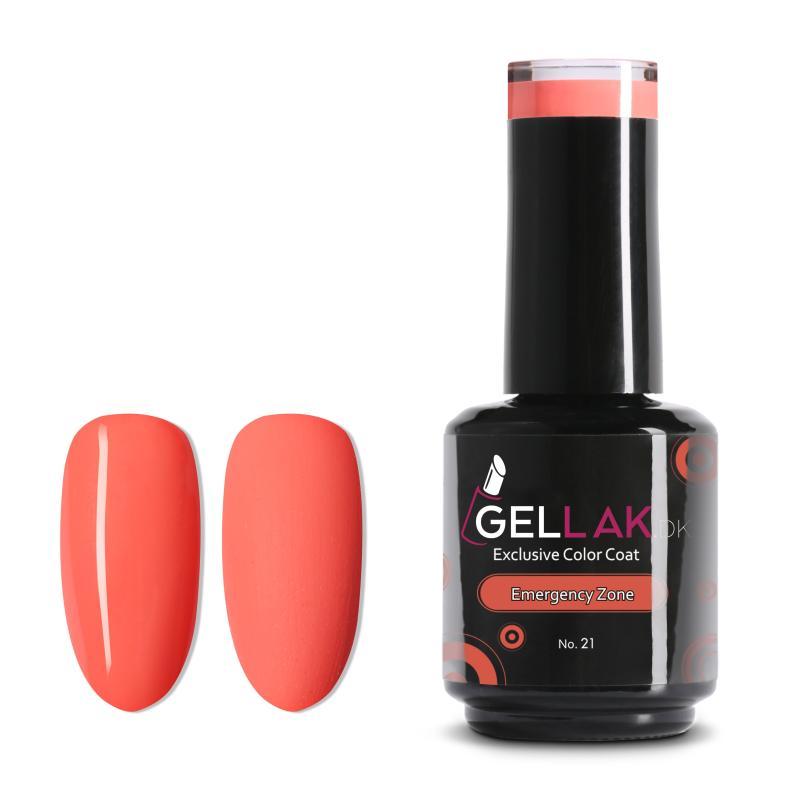 Gel Neglelak i Orange - 15 ml fra Gellak.dk