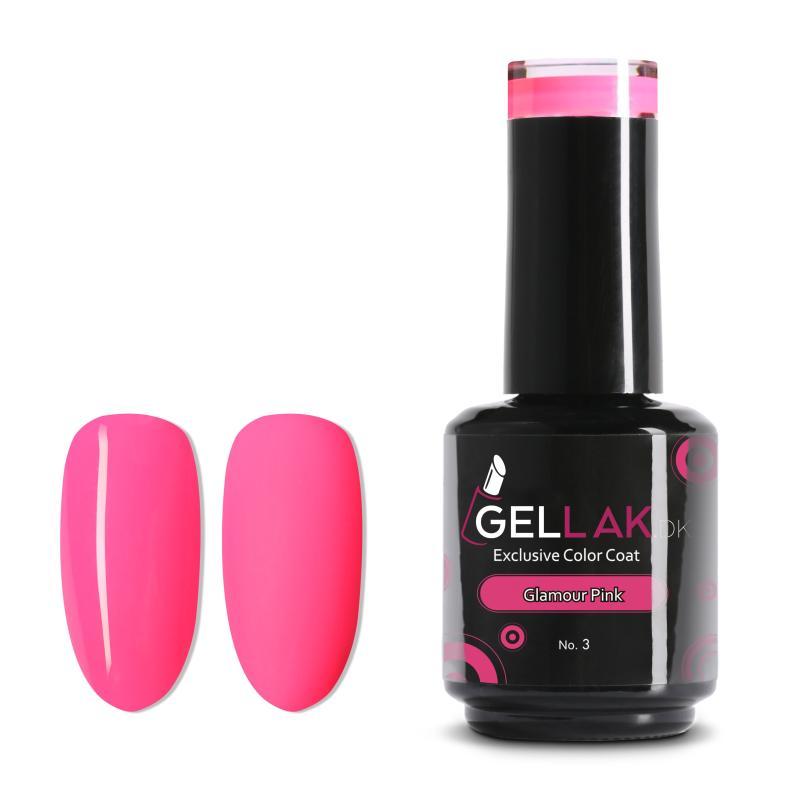 Gel Neglelak Pink   15 Ml   Glamour Pink No  3   Gellak Dk