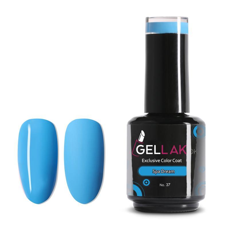 Gel Neglelak Blå 15 ml - Spa Dream No 37 fra Gellak.dk