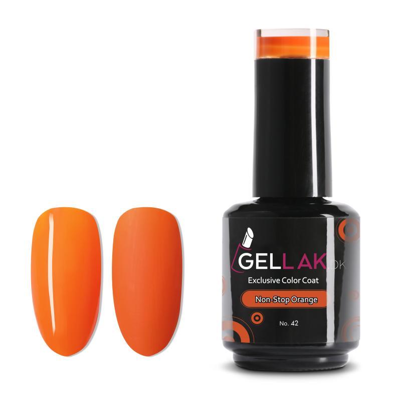 Neon Orange Gel Neglelak 15 Ml - Holdbar og Vegansk