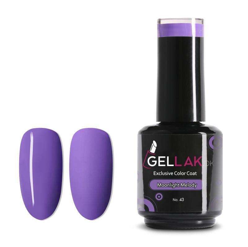 Lilla Gel Neglelak 15 Ml - Moonlight Melody No 43