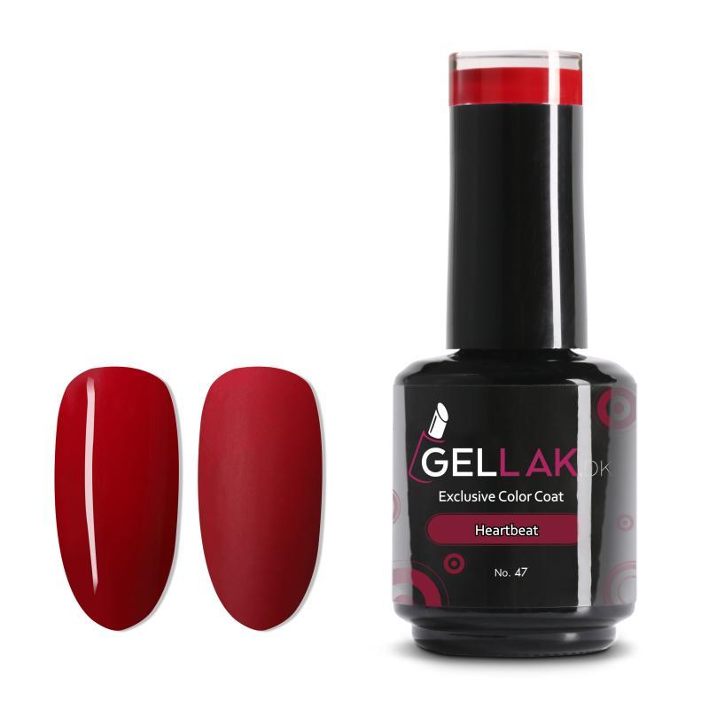 Mørkerød Gel Neglelak 15 Ml - Holdbar og Vegansk