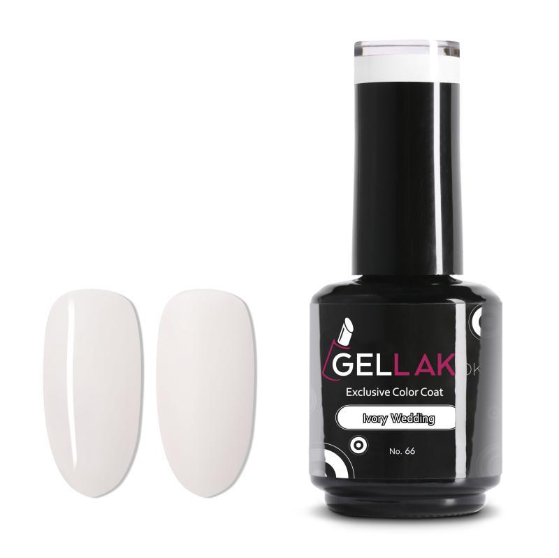 Gel Neglelak Mælkehvid - Ivory Wedding No 66, 15 ml