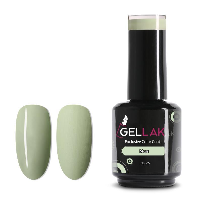 Gel Neglelak Pastel Grøn   15 Ml   Moss No  75   Gellak Dk
