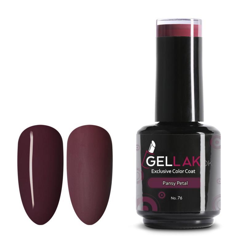 Gel Neglelak Pansy Petal No 76 - Rød Brun 15 ml