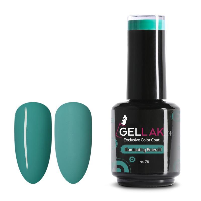 Gel Neglelak Grøn   15 Ml   Illuminating Emerald No  78   Gellak Dk