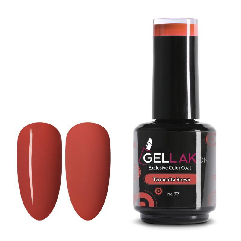 Gel Neglelak i Terracotta Brun - 15 ml Gellak Dk