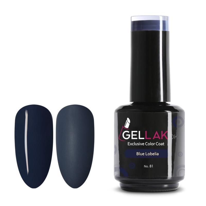 Mørkeblå Gel Neglelak 15 Ml - Blue Lobelia No 81