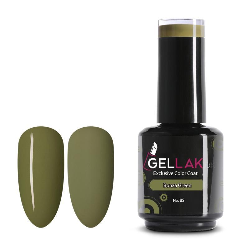 Gel Neglelak Grøn   15 Ml   Bonza Green No  82   Gellak Dk