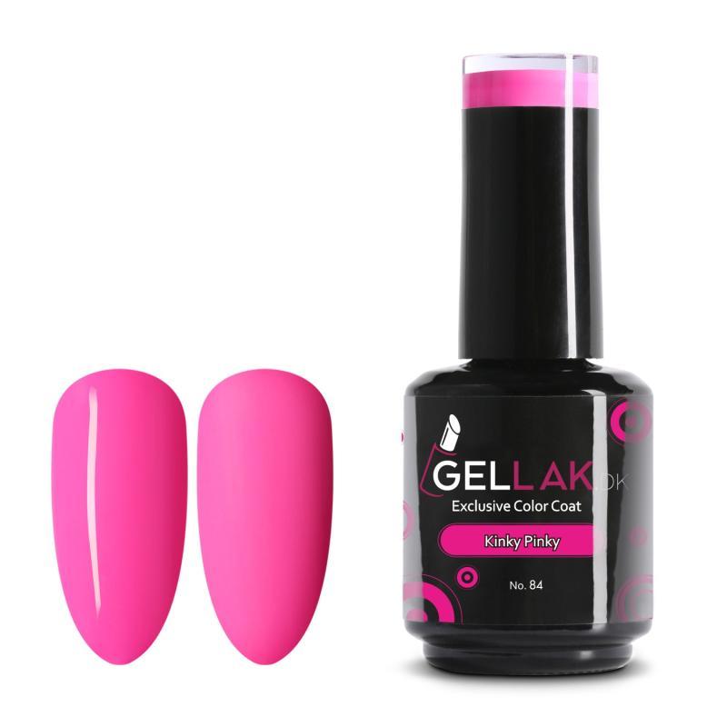 Gel Neglelak Kinky Pink 15 ml - Holdbar og Vegansk