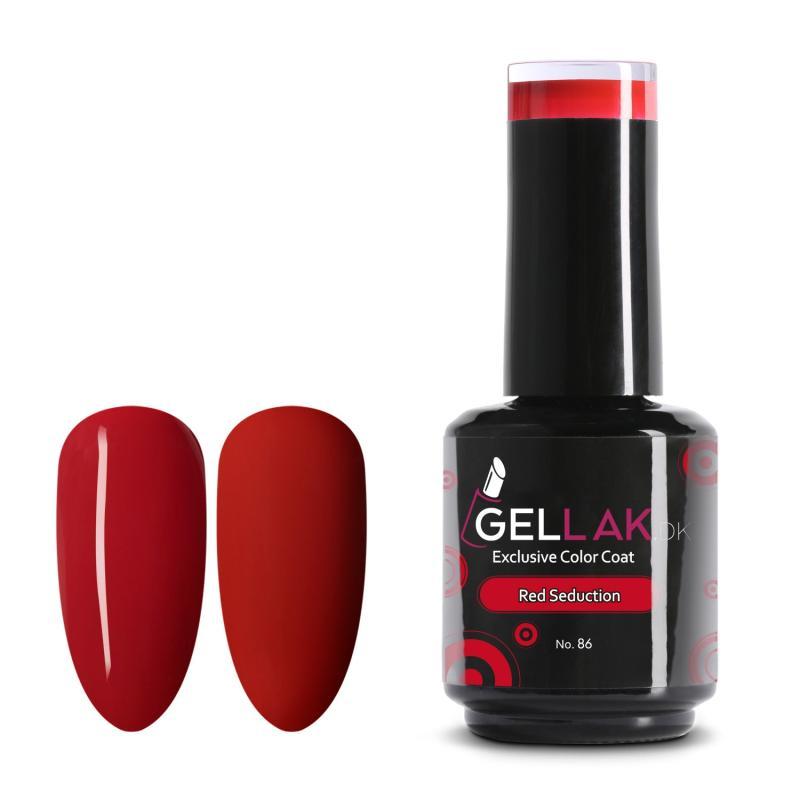 Gel Neglelak Rød   15 Ml   Red Seduction No  86   Gellak Dk