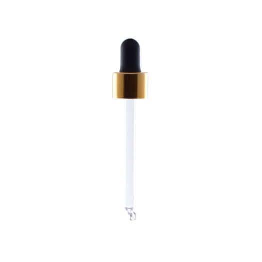 Guld Låg med Sort Pipette til Glasflasker - 50 ml