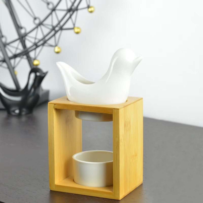 Hvid Diffuser "Fuglen" til Fyrfadslys - Skab Hygge!