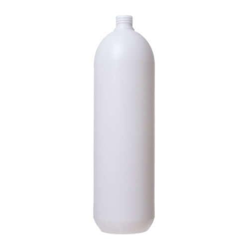 Mat hvid HDPE plastflaske 1000 ml - Genanvendelig kvalitet