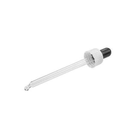 Hvidt Låg Med Sort Pipette 106 Mm    100 Ml    Din 18